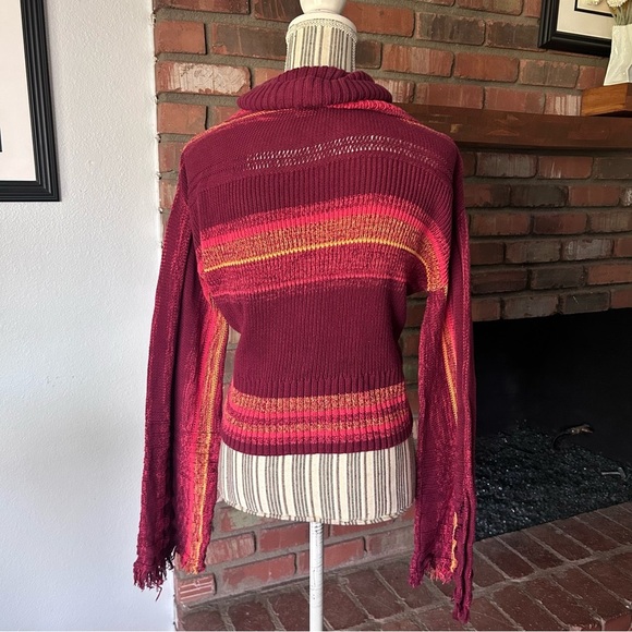 Free People Close to Me Pullover Turtleneck Sweater in Red Berry Sz S - Picture 9 of 11